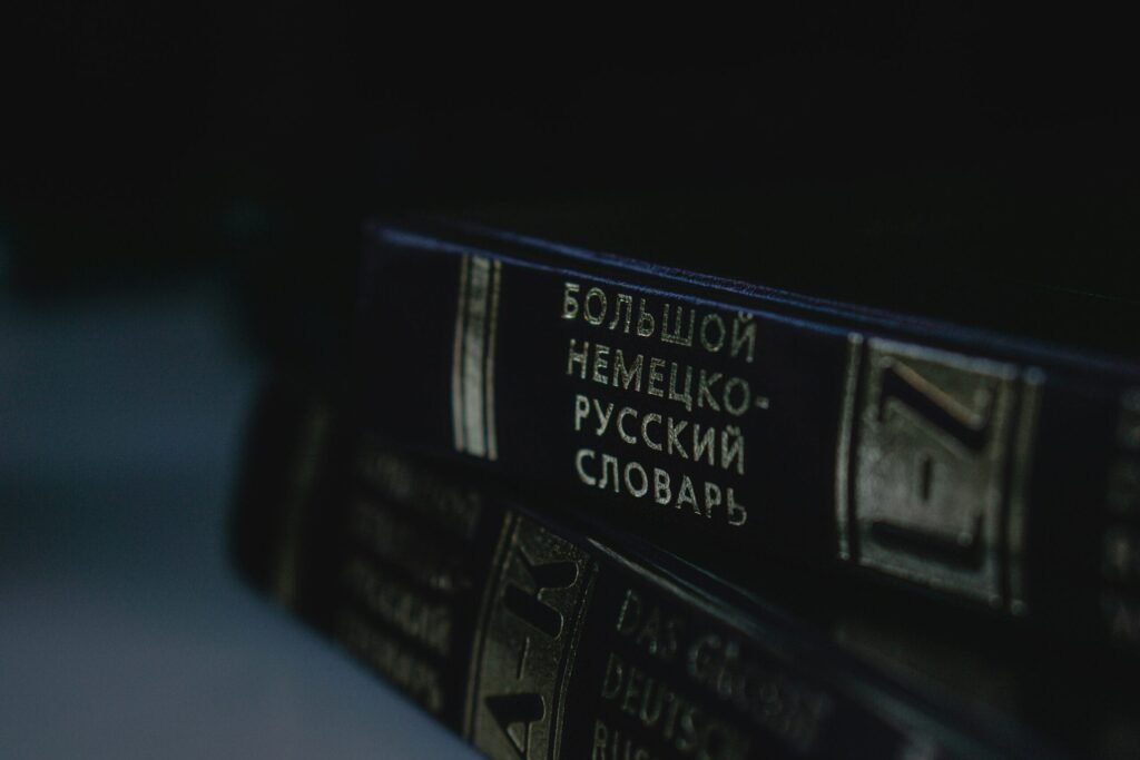 Russian Learning Book Dictionary