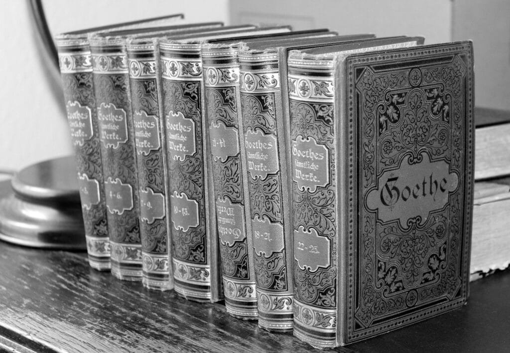 A collection of classic books by Johann Wolfgang von Goethe, essential reading for German literature and language learners.
